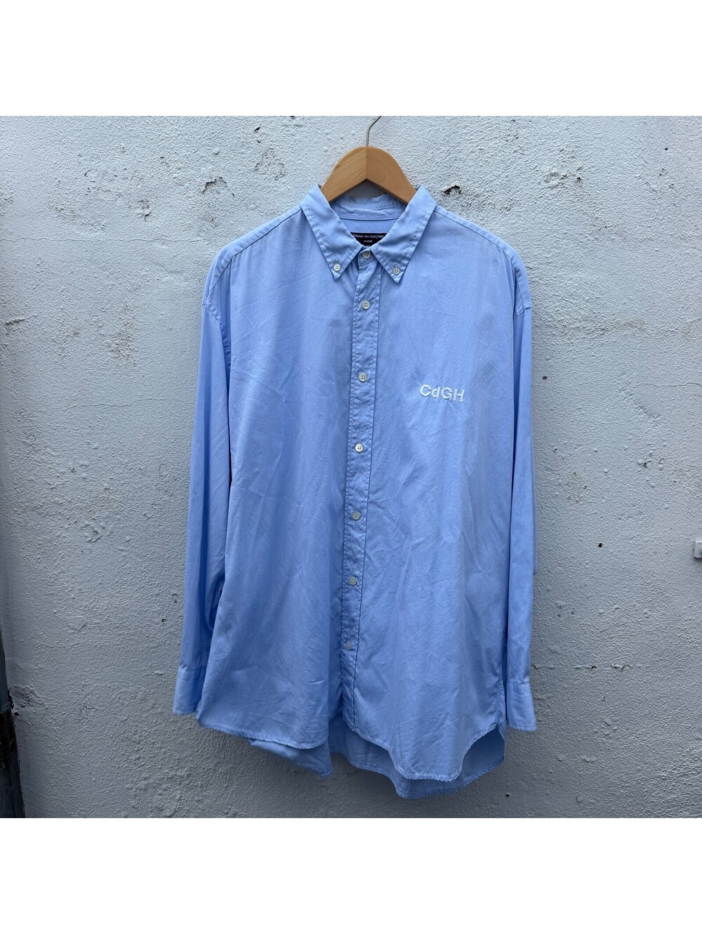Comme Des Garcons Button Down Blue Dress Shirt